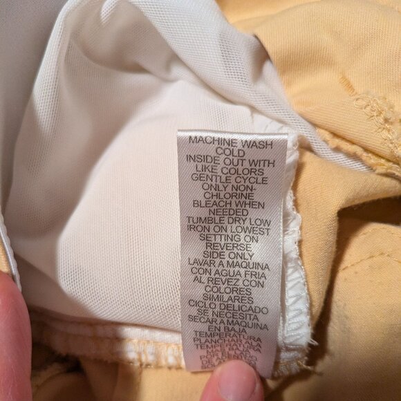 Democracy "Ab"solution Ankle Skimmer Stretch Waist yellow jeans  Sz 10 - Picture 6 of 12